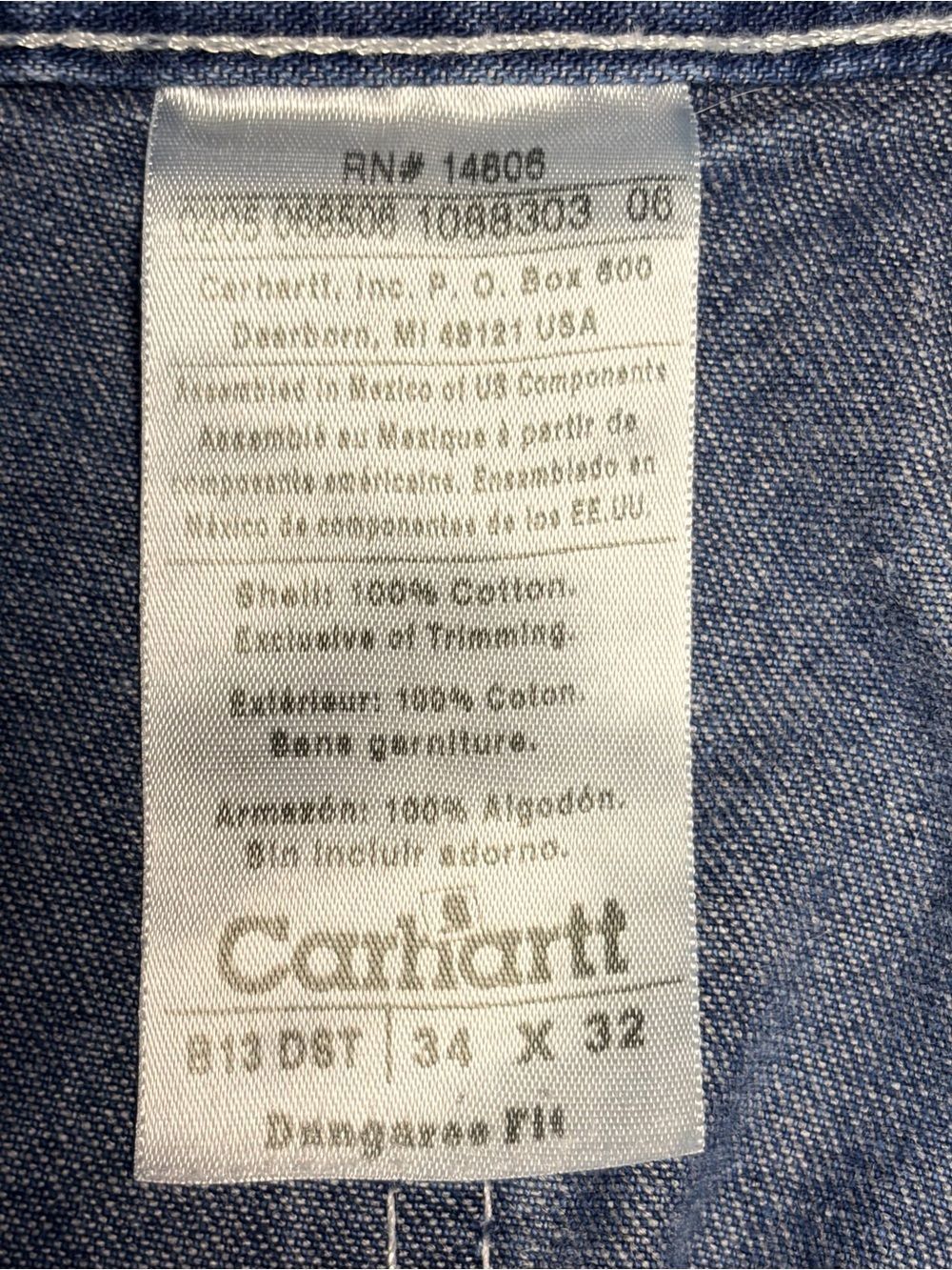 Vintage Carhartt B13 DST Jeans Mens 34x32 USA Made Carpenter - Picture 6 of 6